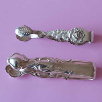 Zuckerzange Vintage Silber mieten